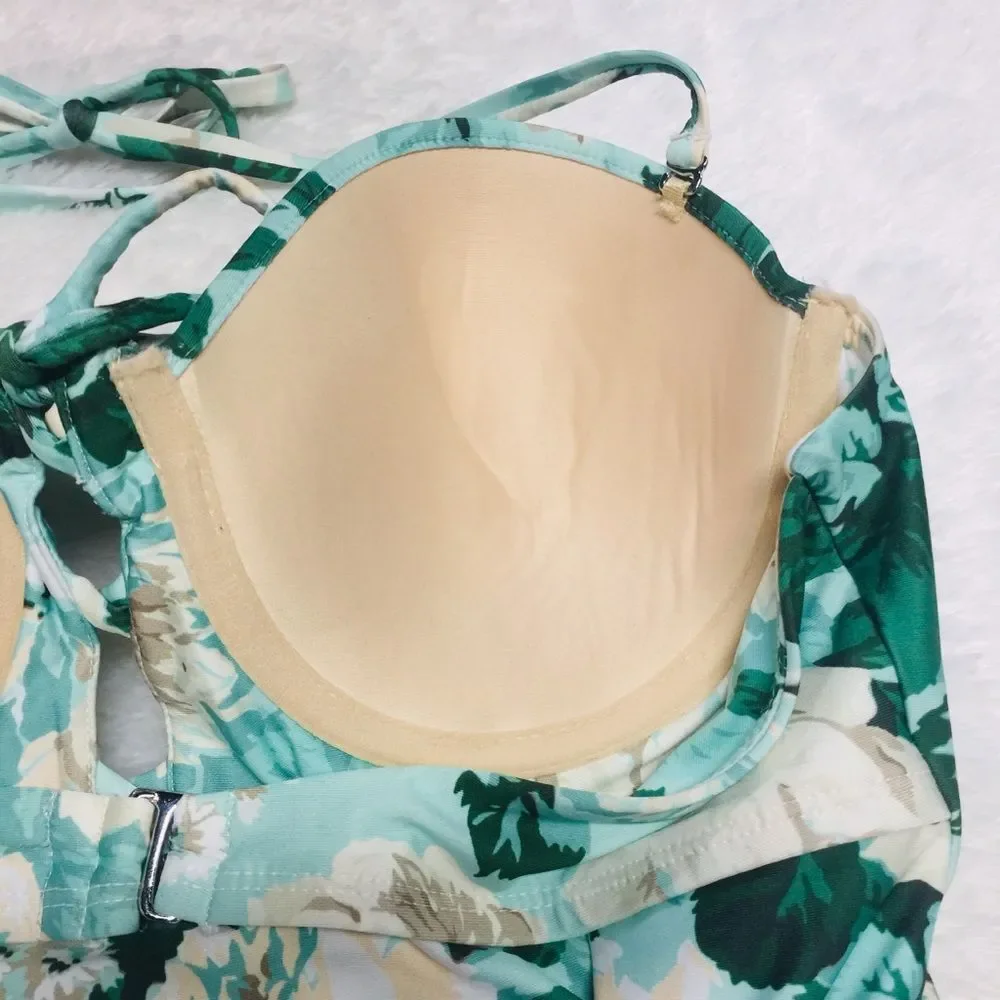 High Dive ModCloth One Piece Swim Roses Medium - Picture 5 of 8